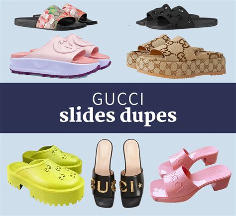 dupe gucci slides|gucci inspired slides.